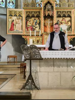 Essen-Kray Patres in der Kirche St. Barbara