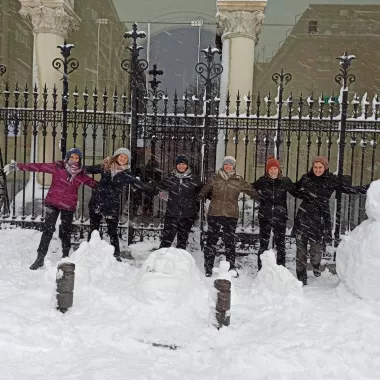 Oblatinnen im winterlichen Madrid, Gruppenbild